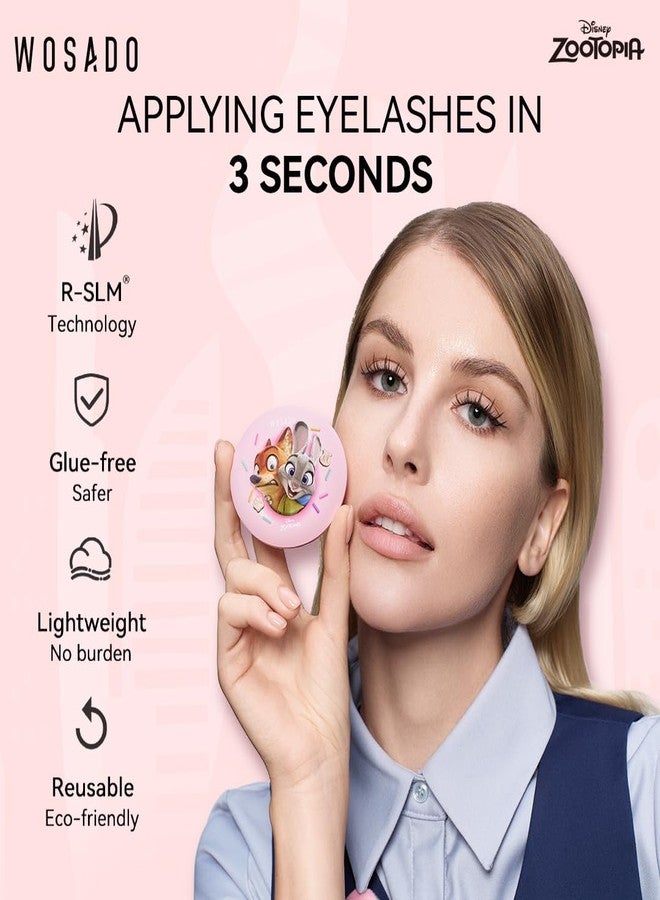 WOSADO×Disney Soft Magnetic Eyelashes Kit with Applicator, No.14 Frost Black Reusable Glue-free Wispy Magnetic Lashes, Cruelty-free False Lashes, Waterproof, Lightweight, Suit for Heavy Makeup - Image 5